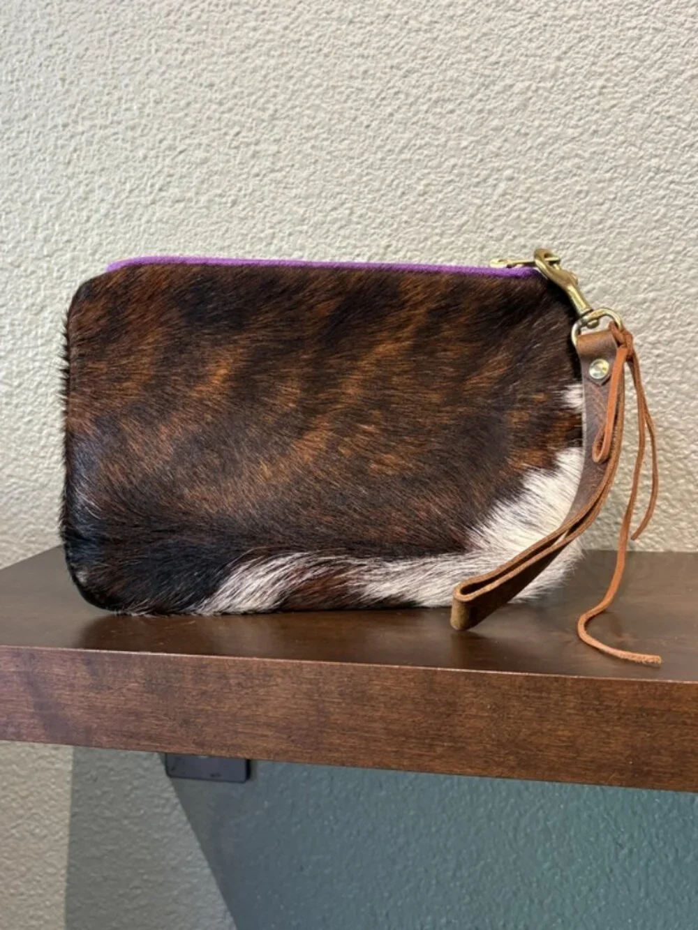 Rebyc. Cowhide Wristlet Clutch Bag